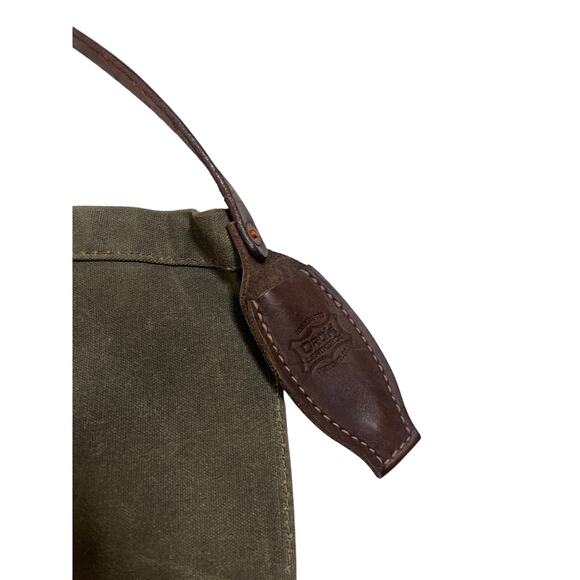 Orox Leather Co. Waxed Canvas Wine Caddy Holder Olive Green - Picture 6 of 9